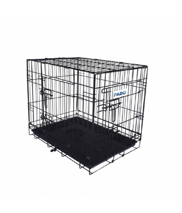 Pado Double Door Dog Crate with Mesh Floor, 107.5x70.5x77.5cm